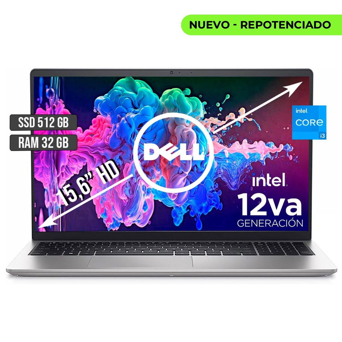 DELL - DELL INSPIRON INTEL CORE I3-1215U SSD 512GB RAM 32GB LED 15,6 HD