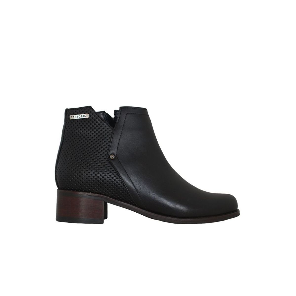 SANTORINI - BOTINES PARA MUJER NILUS CUERO NEGRO
