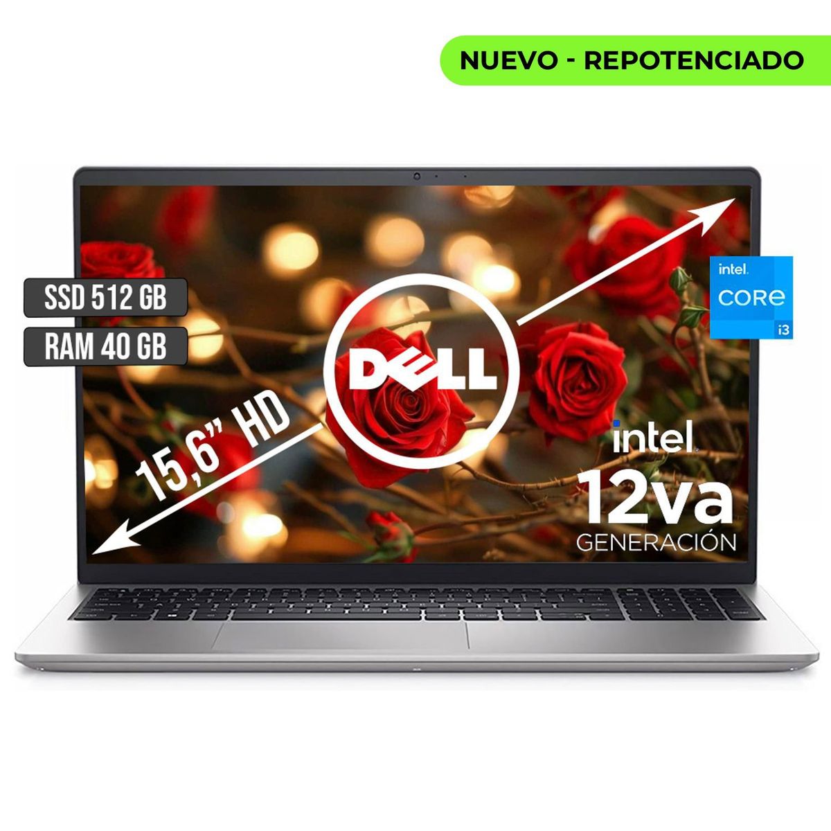 DELL - DELL INSPIRON INTEL CORE I3-1215U SSD 512GB RAM 40GB LED 15,6 HD