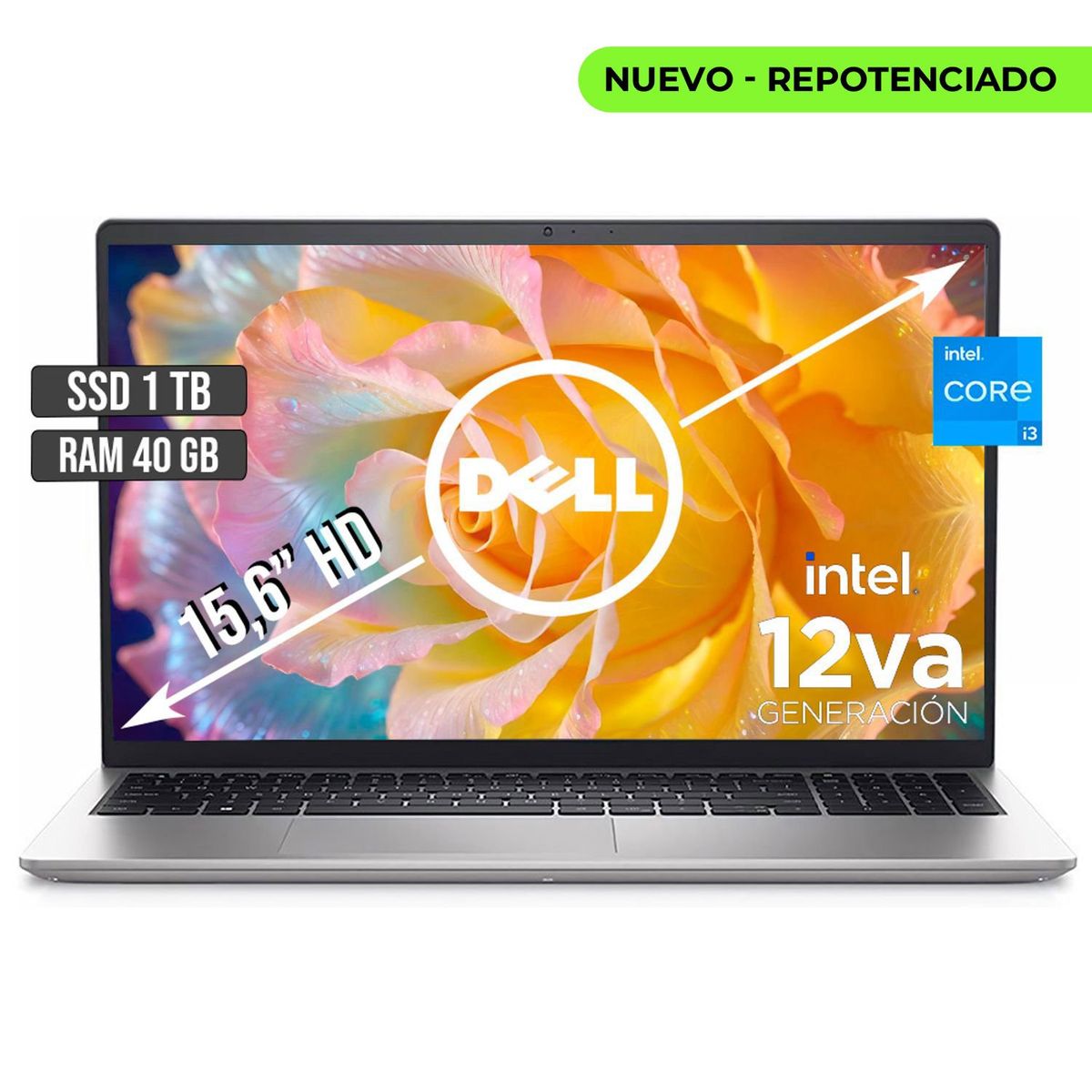 DELL - DELL INSPIRON INTEL CORE I3-1215U SSD 1TB RAM 40GB LED 15,6 HD
