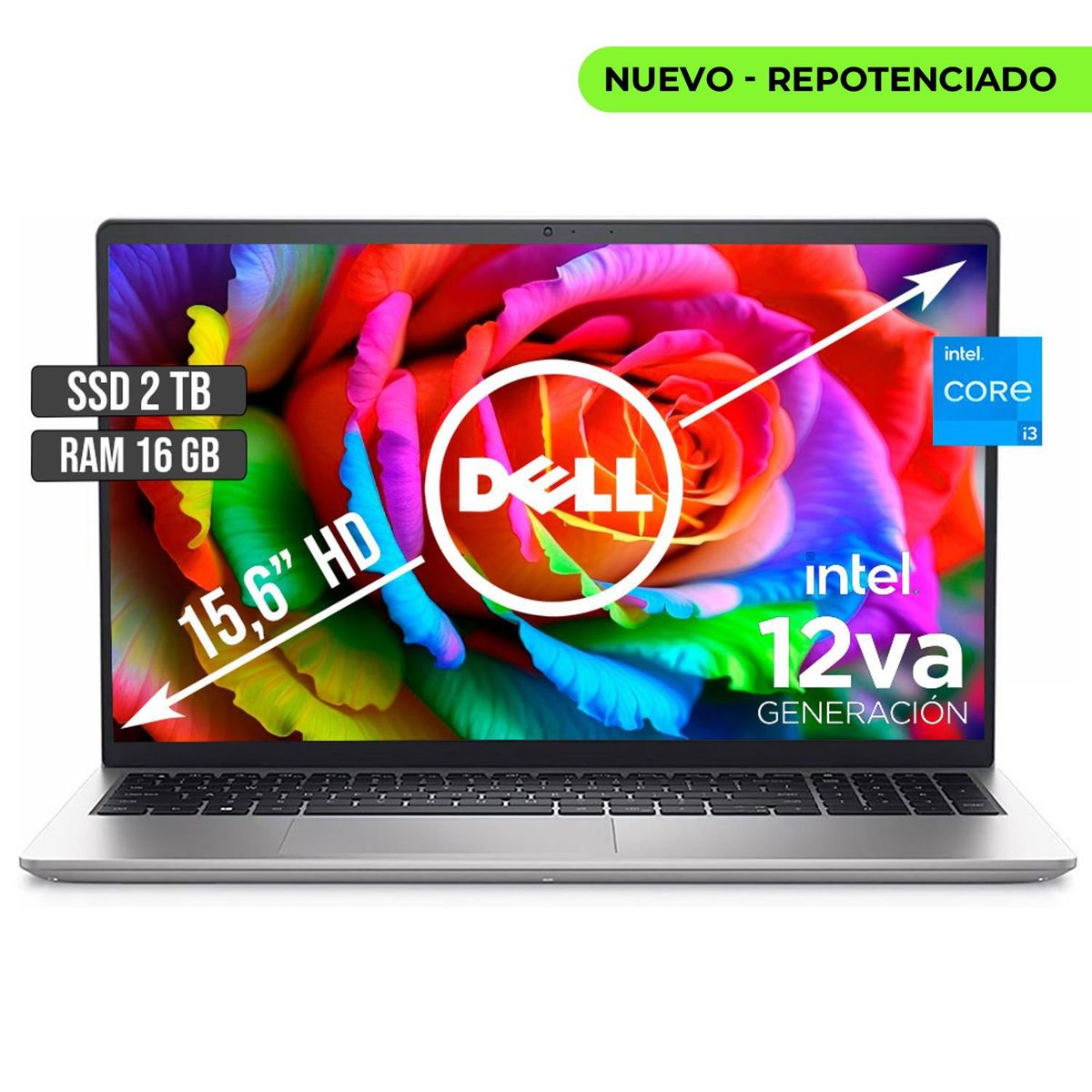 DELL - DELL INSPIRON INTEL CORE I3-1215U SSD 2TB RAM 16GB LED 15,6 HD
