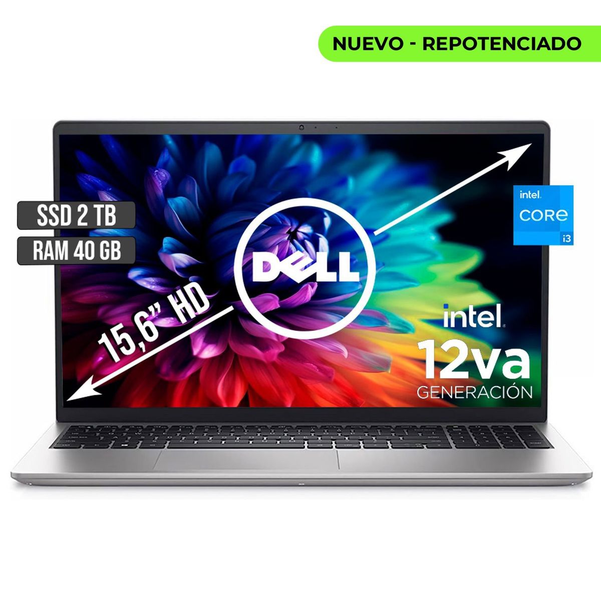 DELL - DELL INSPIRON INTEL CORE I3-1215U SSD 2TB RAM 40GB LED 15,6 HD