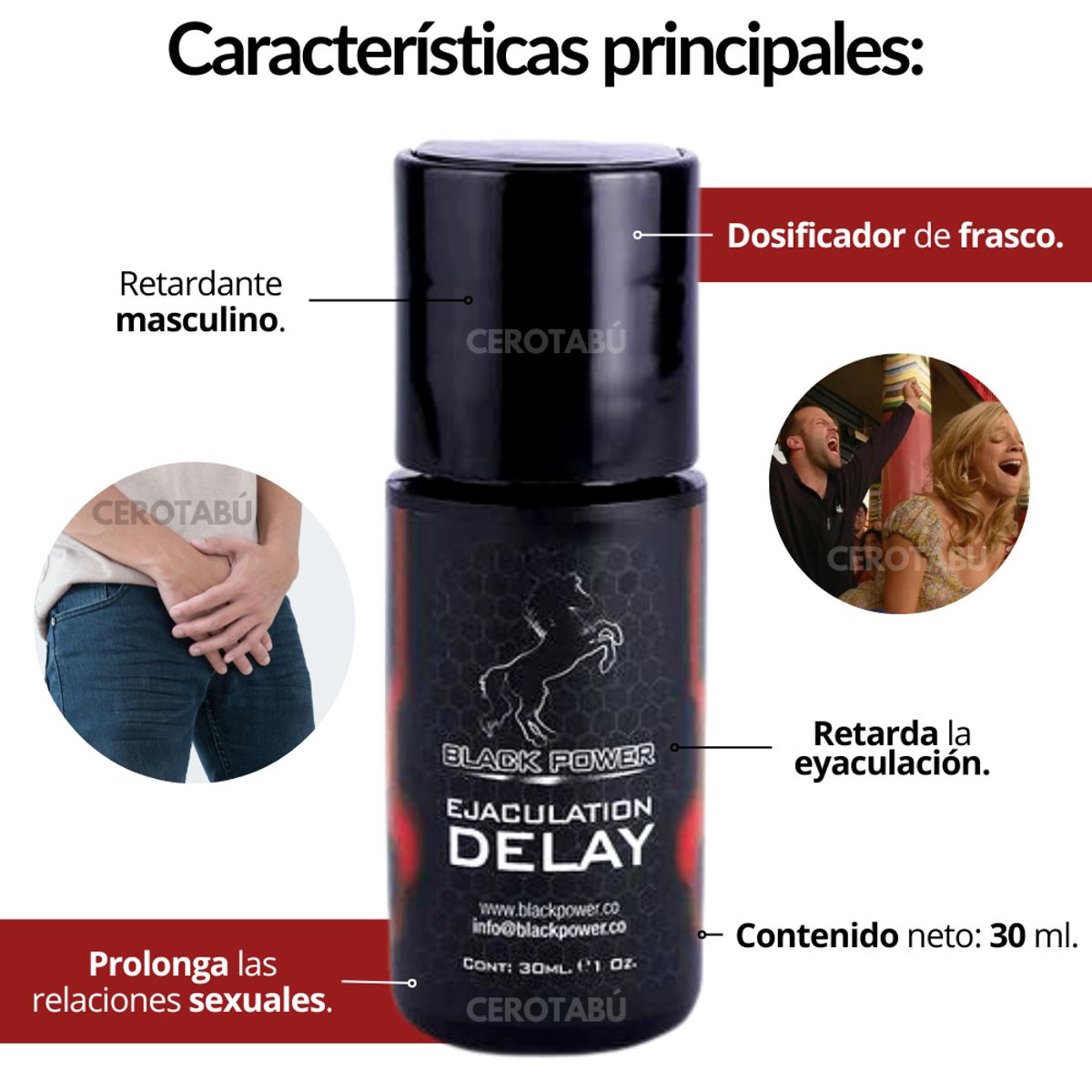 GENERICO - Lubricante Retardante Delay Previene Eyaculación Precoz 30ml