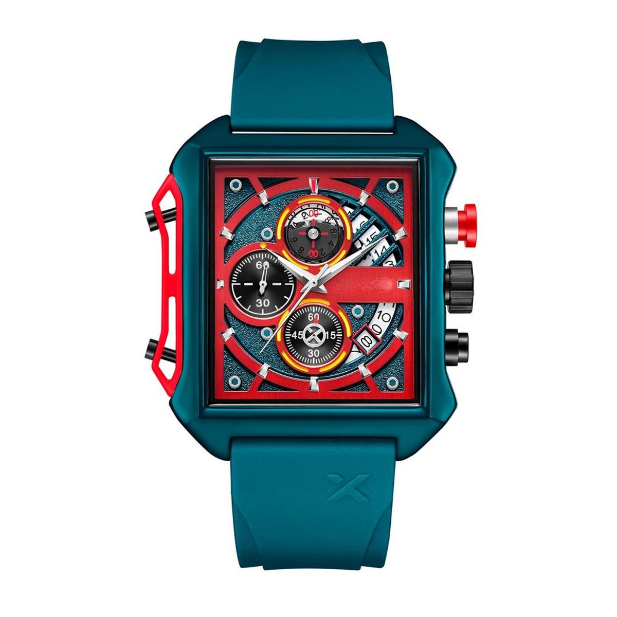 GFORCE - Reloj G-force Original H4089g Calendario Cuadrado + Estuche