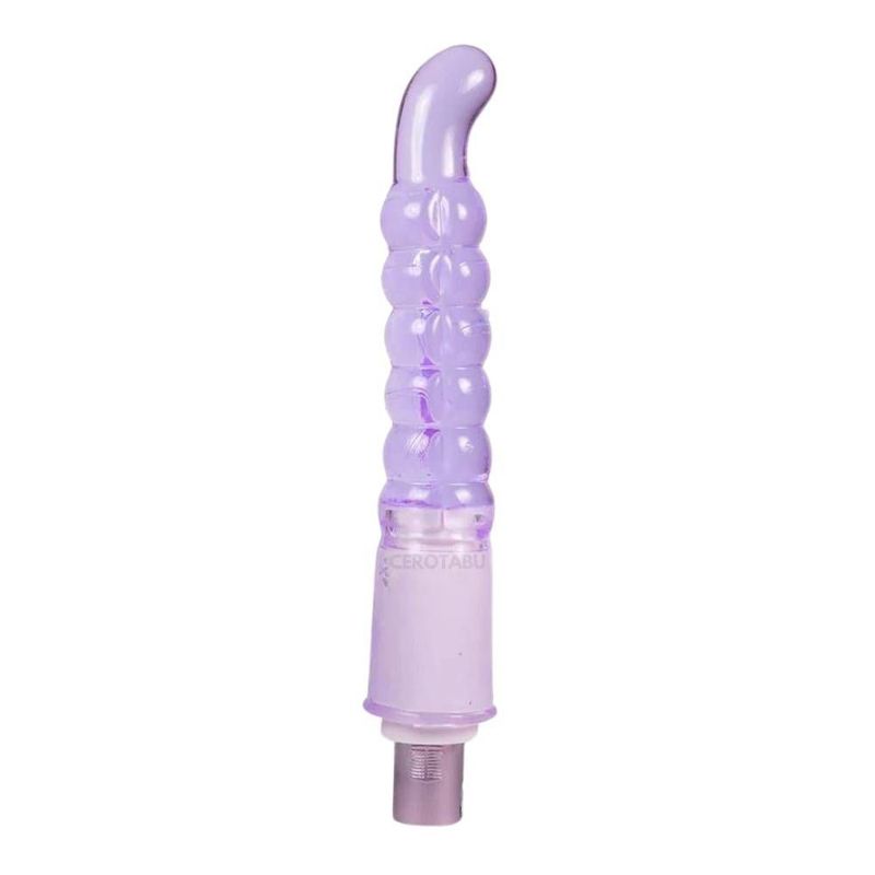 GENERICO - Dildo Con Relieve De Perlas Repuesto Sex Machine 19.5 cm