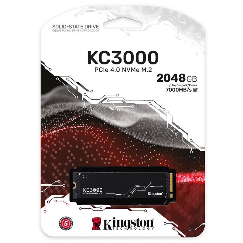 KINGSTON - Unidad Sólida M2 kingston KC3000 2TB DRAM 2GB