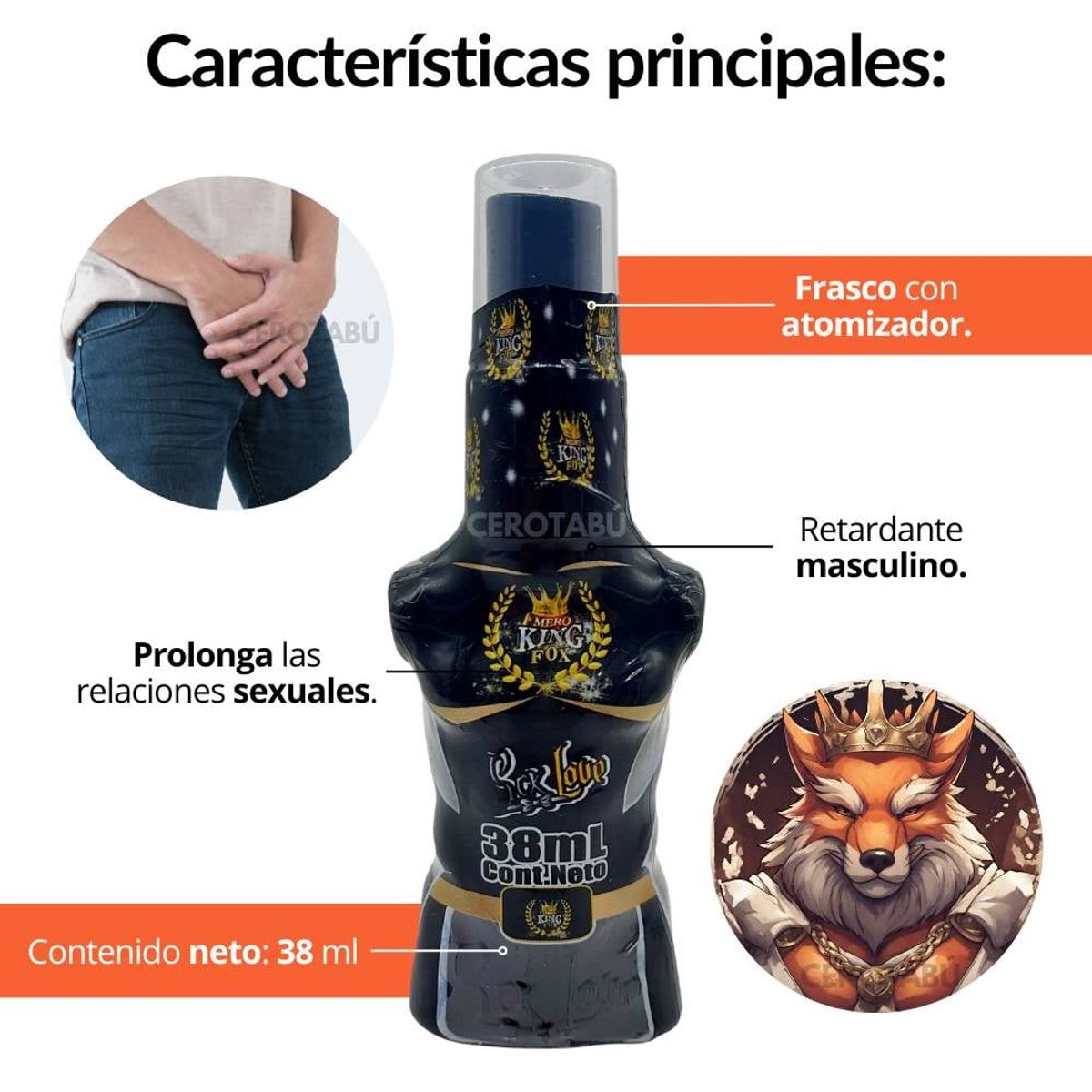 SEX LOVE - Lubricante Retardante Masculino Prolonga Eyaculación 37ml