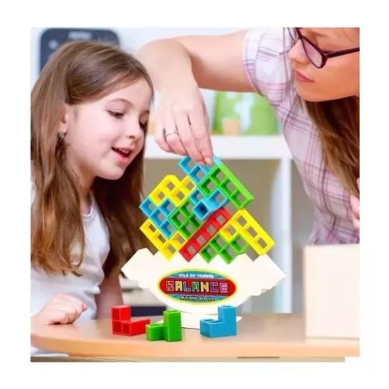 AFM - Tetris 3d Interactivo  Equilibrio Balancín 48 Bloques