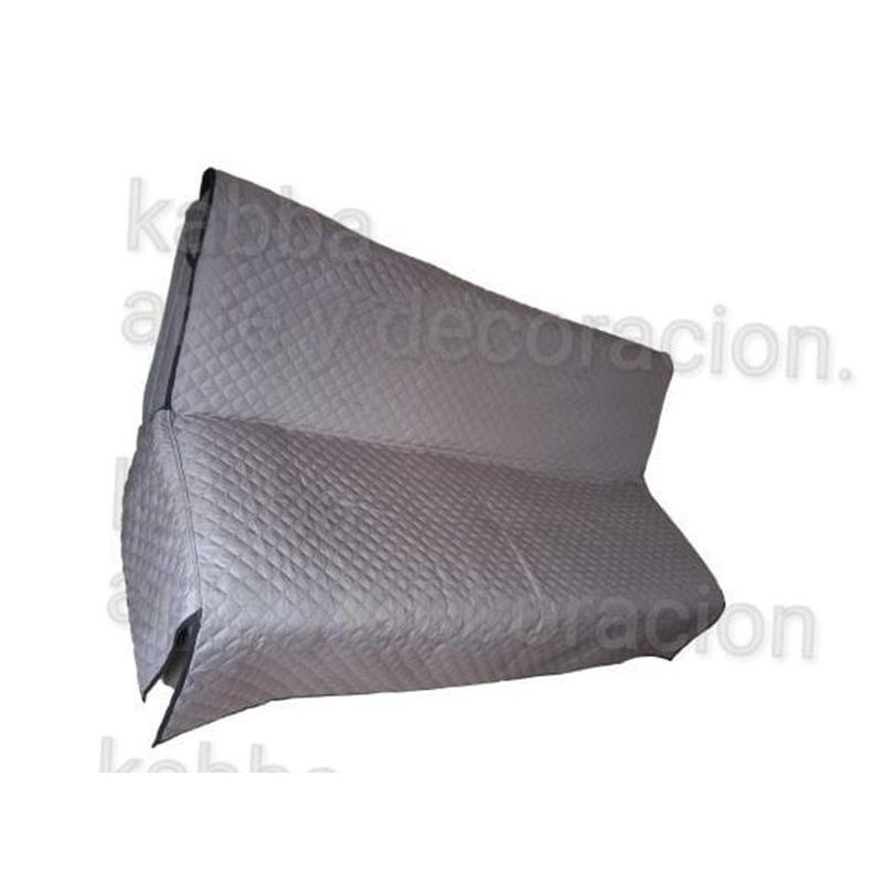 GENERICO - Protector Sofacama Sin Brazos 3 Puestos Doble Faz Gris