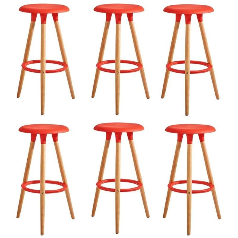MOBLIHOUSE - Set X6 Silla Barra Lucca Roja Moblihouse