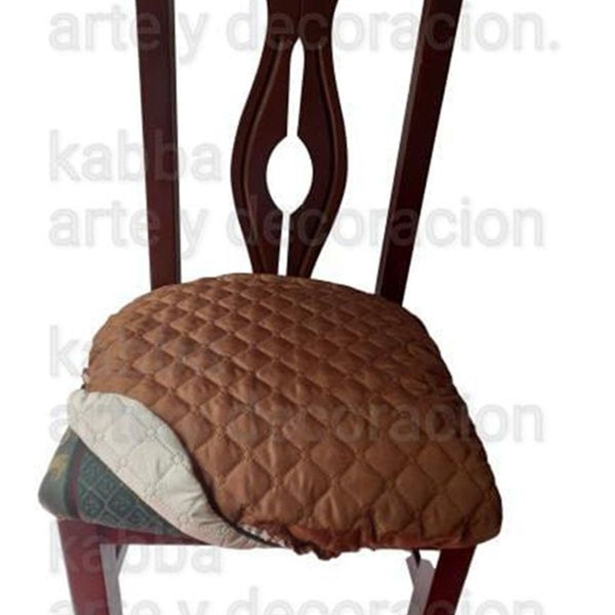 GENERICO - Set x 4 Protectores Para Sillas de Comedor Doble Faz Marrón Beige