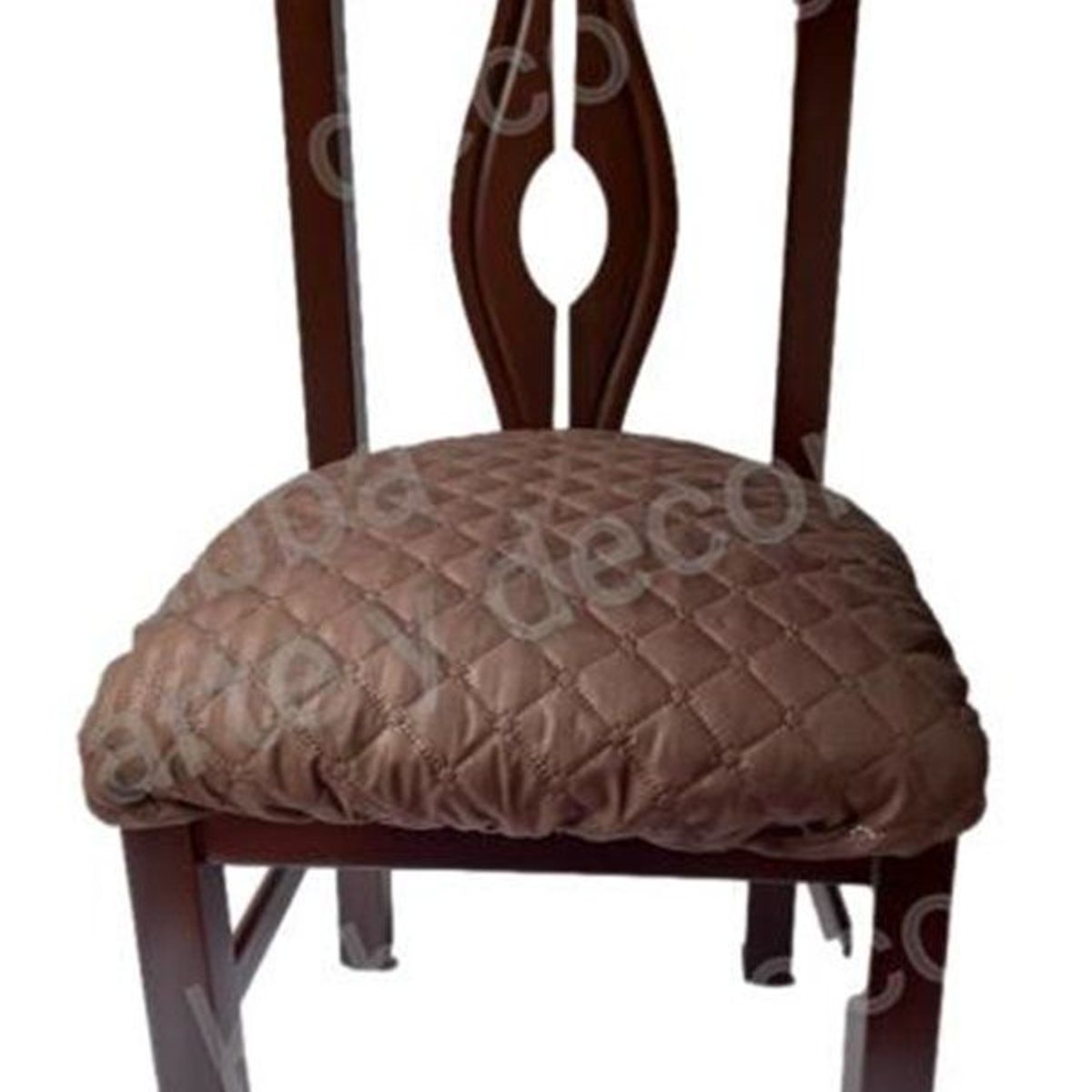 GENERICO - Set x 4 Protectores Para Sillas de Comedor Doble Faz Marrón Beige