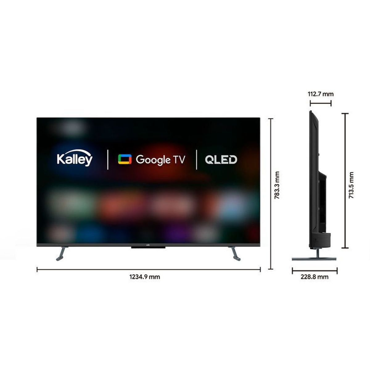 KALLEY - Tv kalley 55" pulgadas 139 cm k-gtv55uhdqv 4k-uhd qled smart tv google