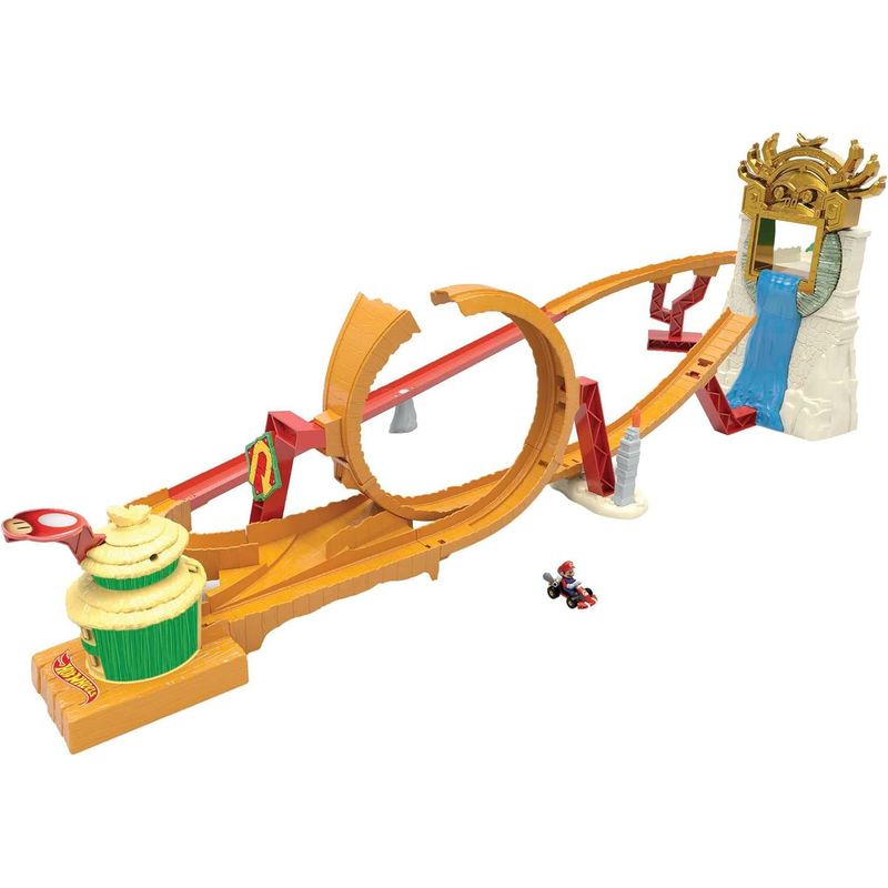 HOT WHEELS - Pista Hot Wheels Mario Bros Jungle Kingdom Salta La Cascada
