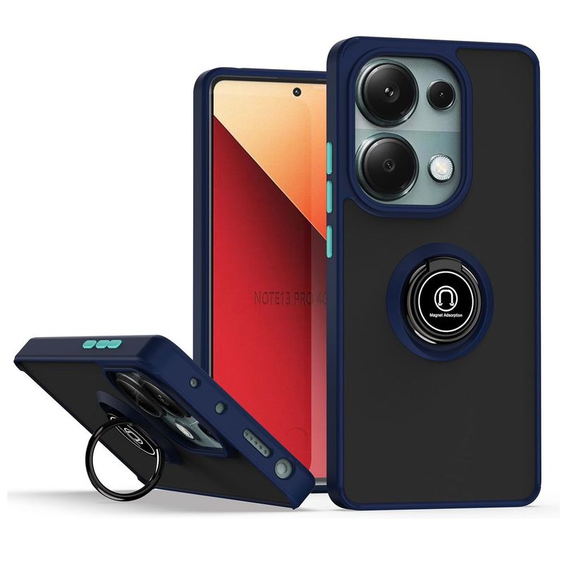 GENERICO - Estuche Mate Compatible Xiaomi Note 13 Pro 4G y Poco M6 Pro 4G Azul
