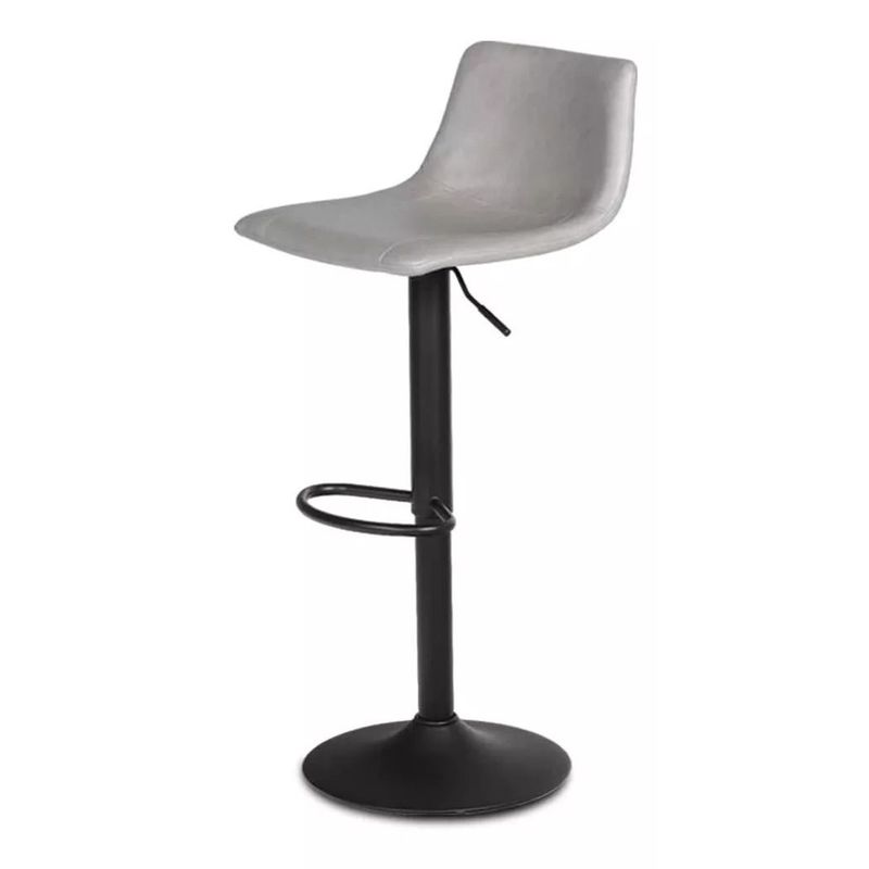 MOBLIHOUSE - Silla Bar Giratoria Izmir Con Altura Ajustable Color Gris