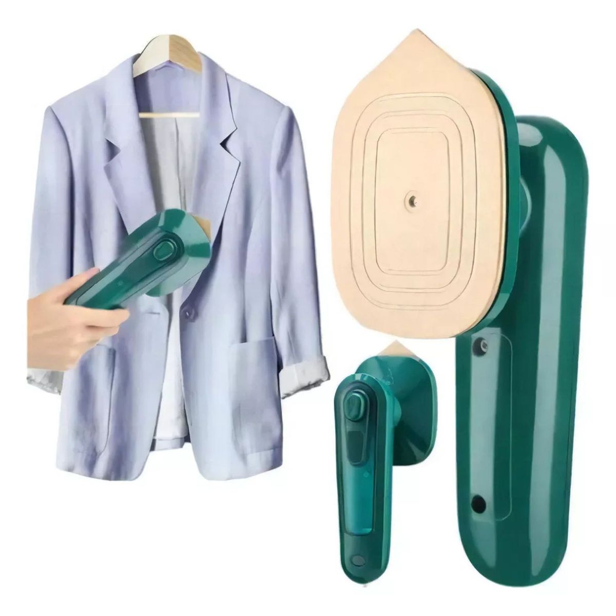 GENERICO - Plancha De Ropa Viajera Mini Portatil Color Verde