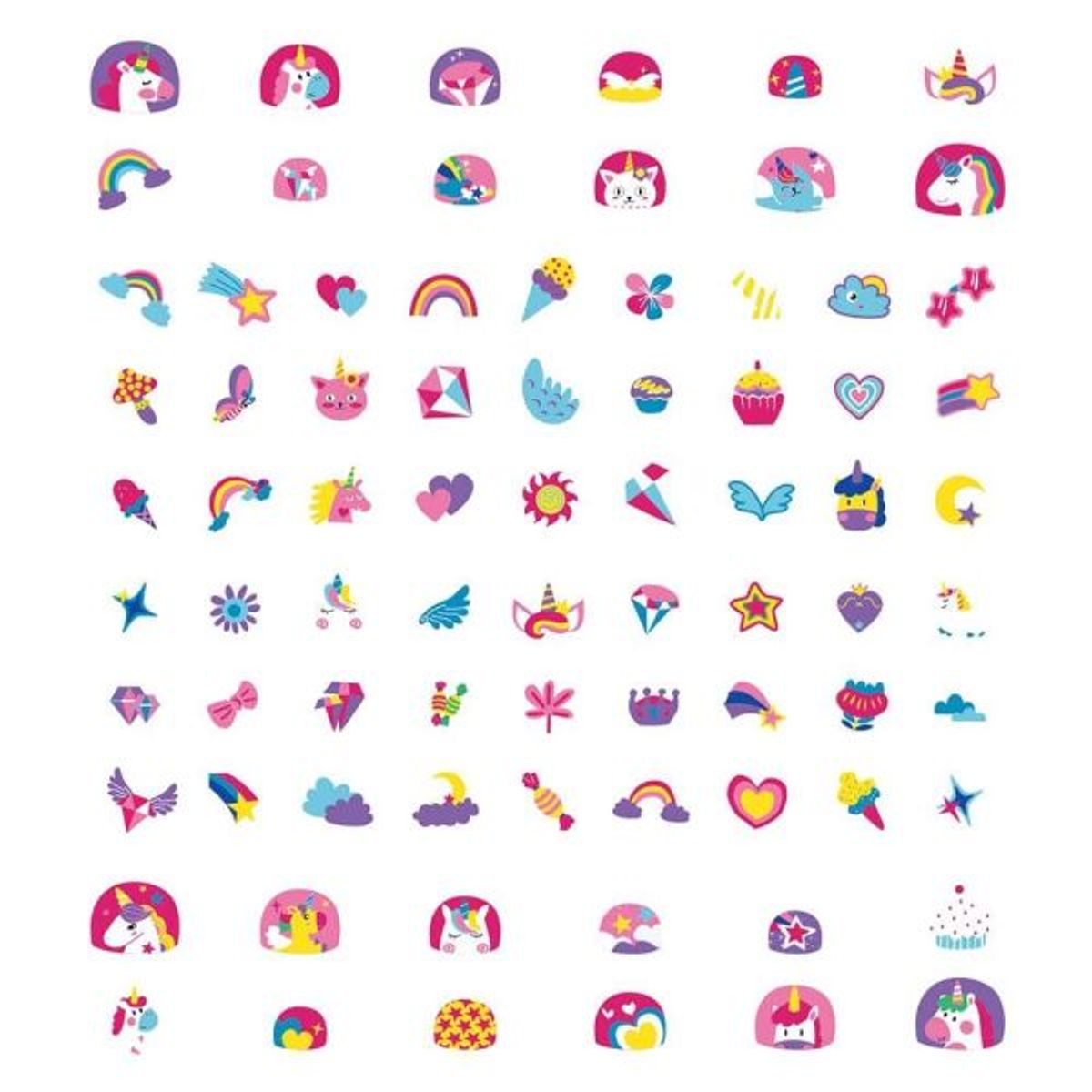JUGANDO Y EDUCANDO - Set De Arte De Stickers Para Uñas Unicornios Niños Niñas