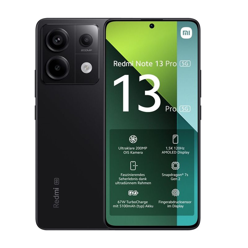 XIAOMI - Celular Xiaomi Redmi Note 13 PRO 5G 512GB 12GB RAM Negro