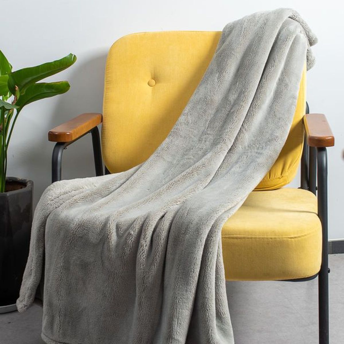 GENERICO - Cobija Manta Frazada Térmica Cama Doble Doble Gris