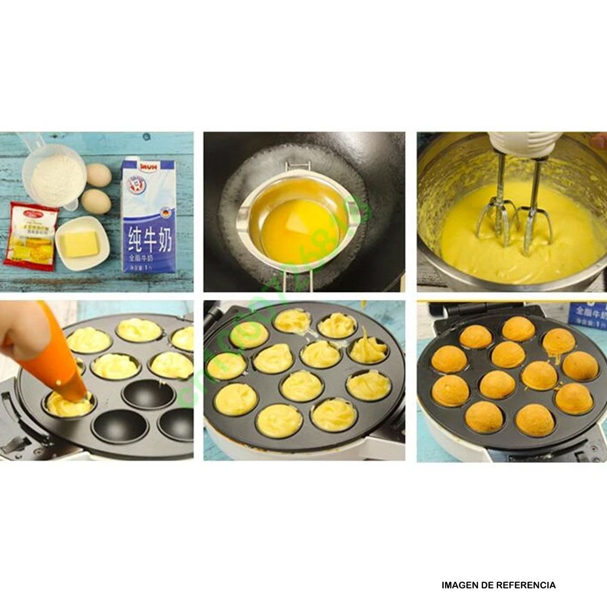 GENERICO - Maquina 3 en1 Para Mini Donas Cupcakes Parrillas Intercambiab