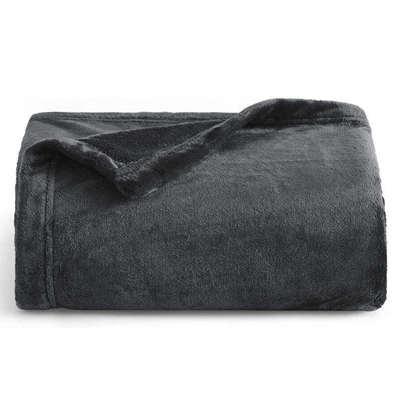 GENERICO - Cobija Manta Frazada Térmica Cama Doble Negro 220X190 CM