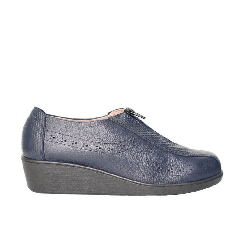 ZAVATTY - Mocasin para mujer H-ANDREA AZUL CUERO ZAVATTY