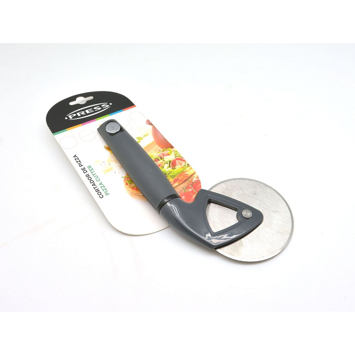PRESS - Cortador De Pizza Disco Rueda Cortadora Pizza PRESS 10207 - Gris