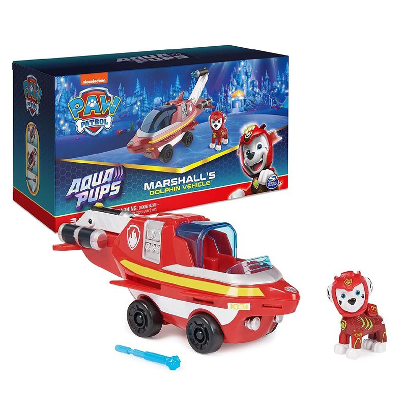 SPIN MASTER - Paw Patrol Vehiculos Aqua Pups Patrulla Canina Marshall