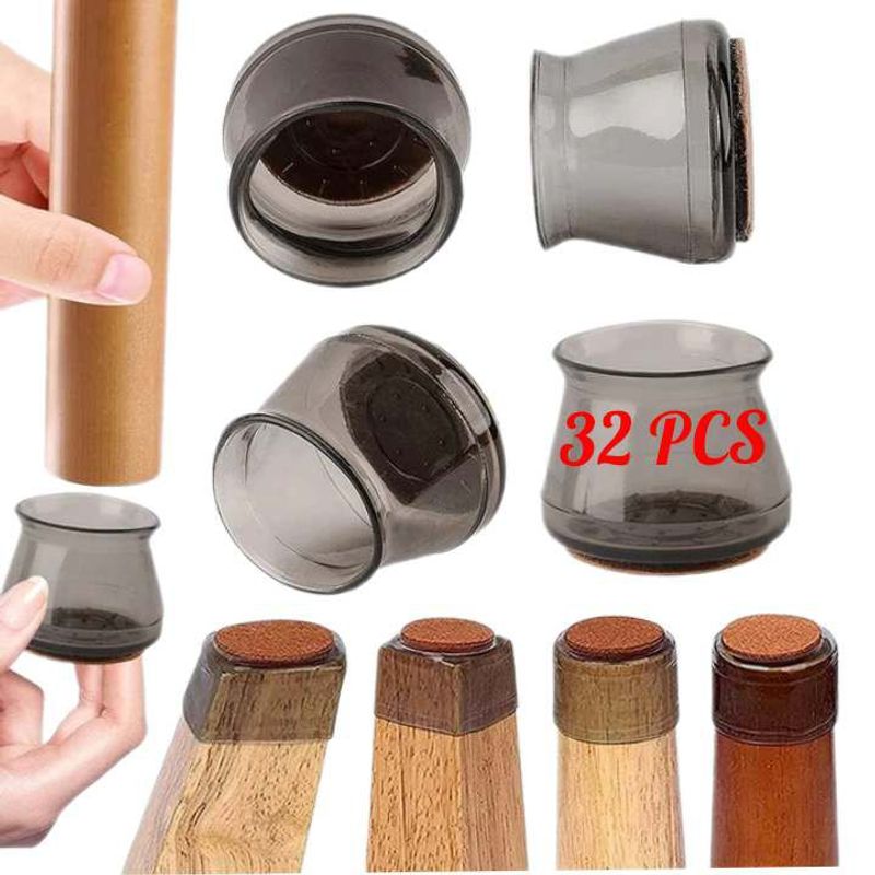 GENERICO - kit X32 pcs Protectores Pata Silla y muebles Fundas Silicona tamaño L