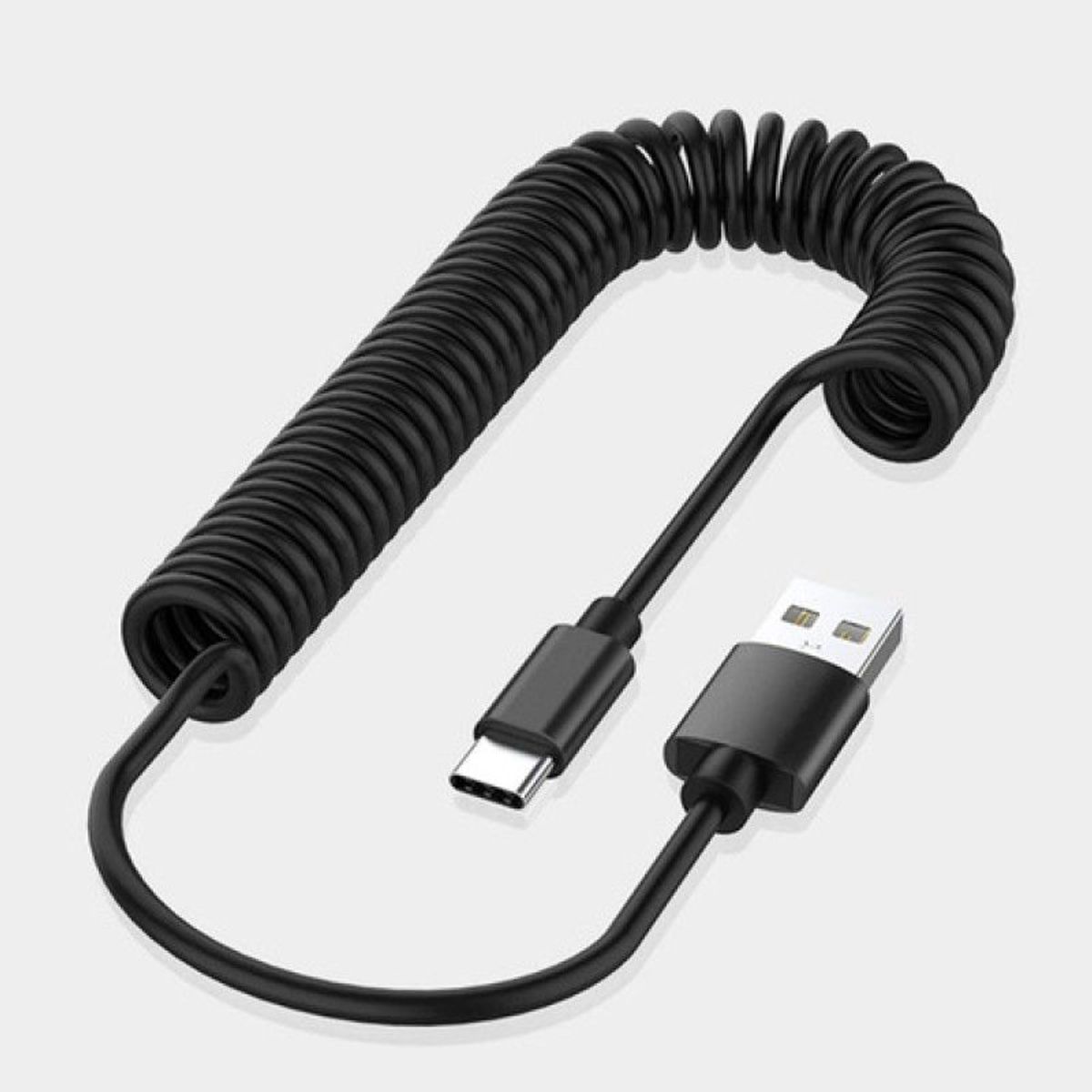 GENERICO - Cable Espiral Carga Rápida Y Datos Usb A Tipo C  Micro Usb
