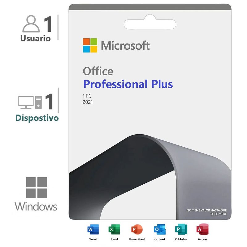 MICROSOFT - Office Profesional Plus 2021 1 PC Original
