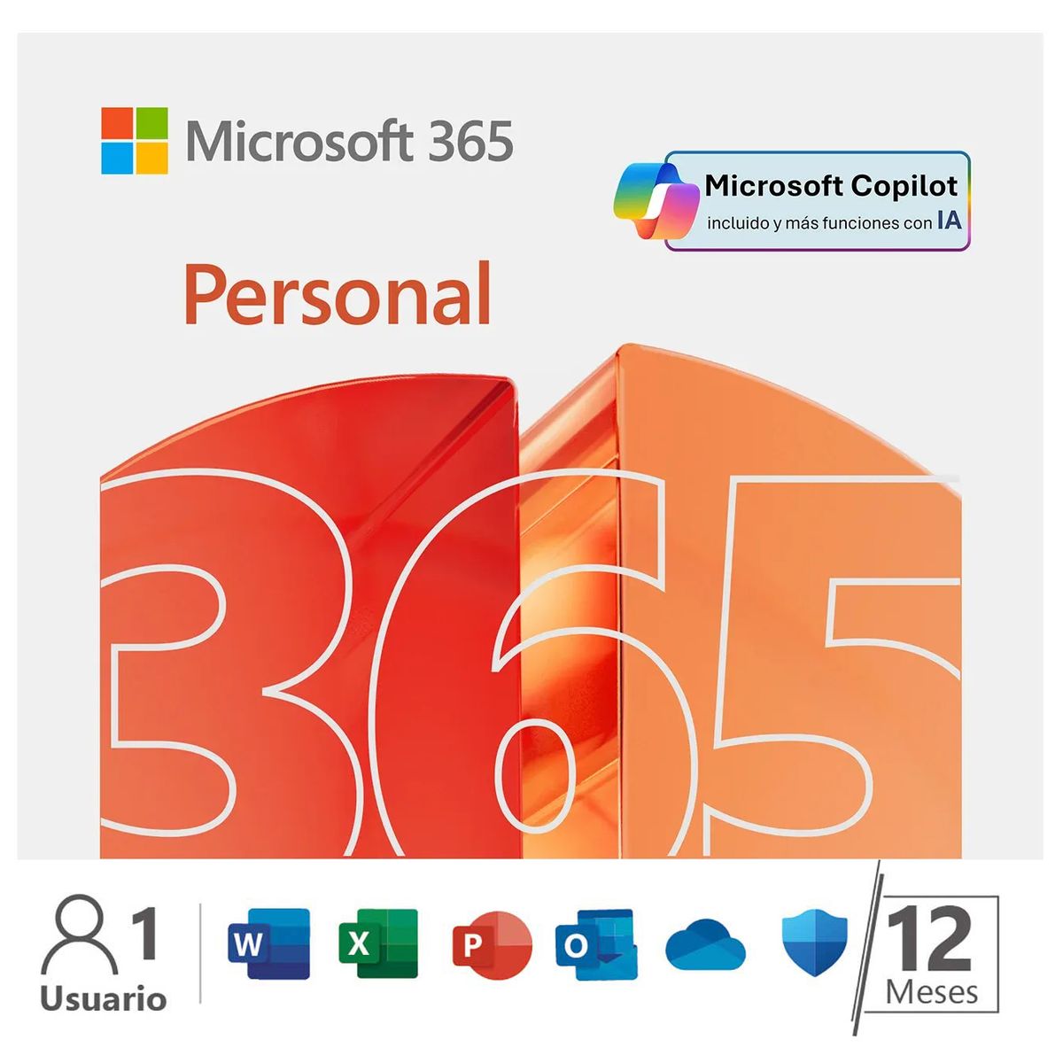 MICROSOFT - Microsoft Office 365 Personal 1 Usuario 5 Dispositivos / 12 Meses