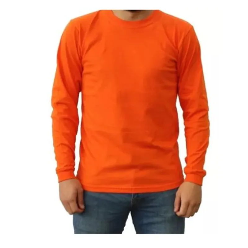 AFM - Camibusos Manga Larga 100% Algodón Cuello Redondo