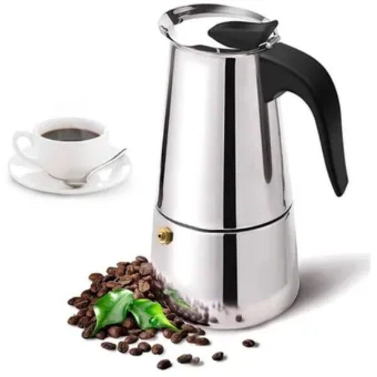 GENERICO - Cafetera Italiana 6 Tazas En Acero Inoxidable