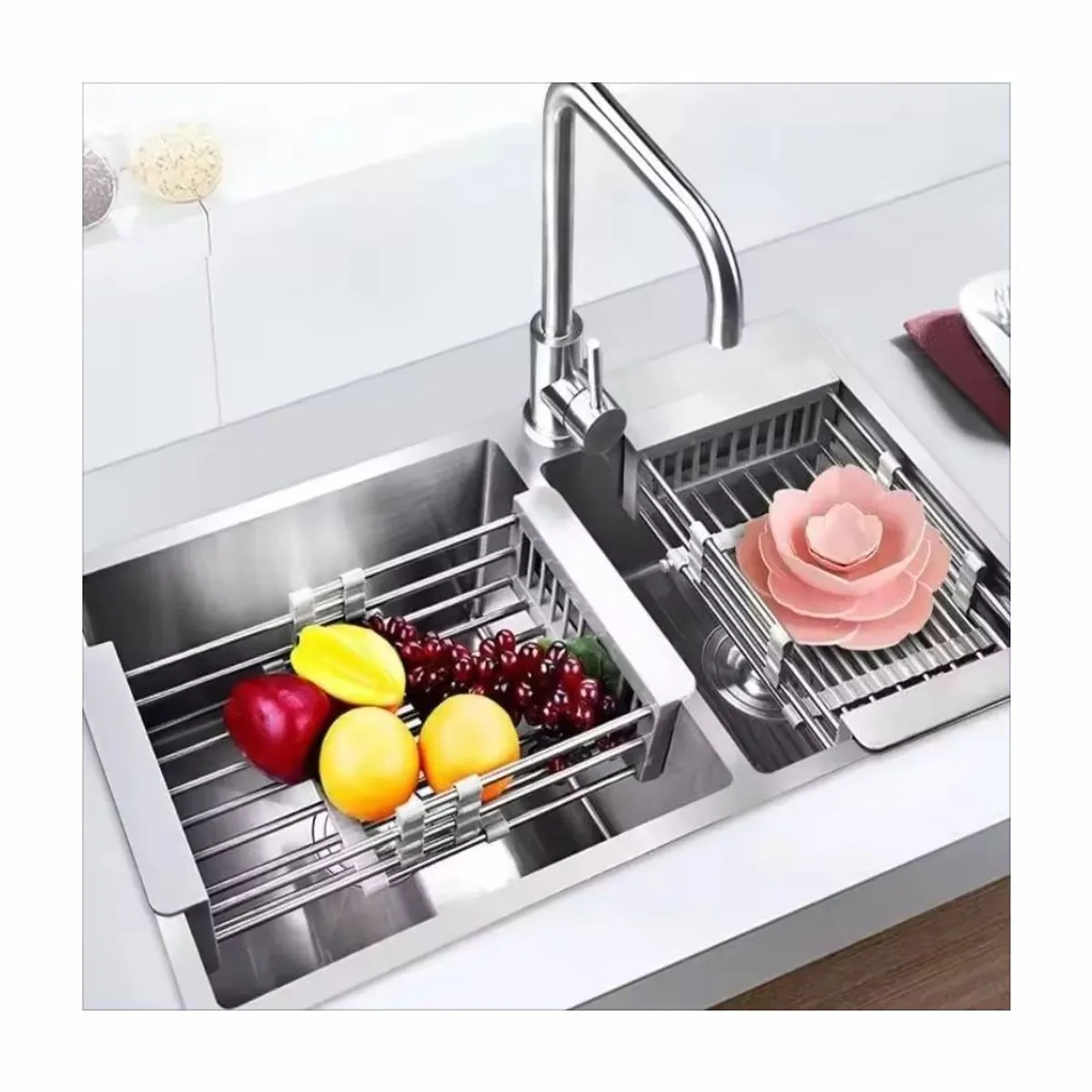 GENERICO - Escurridor Plegable Para Lava Platos Frutas Y Verduras