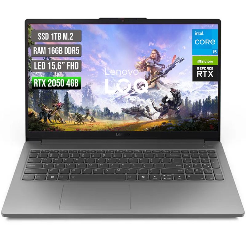 LENOVO - LENOVO LOQ INTEL CORE I5-12450HX RTX 3050 6GB SSD 1TB RAM 16GB LED 15,6 FULL HD 144Hz