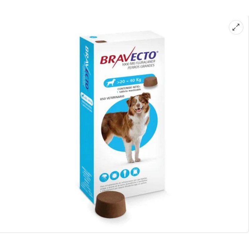 BRAVECTO - Bravecto 20- 40kg perros 1tableta
