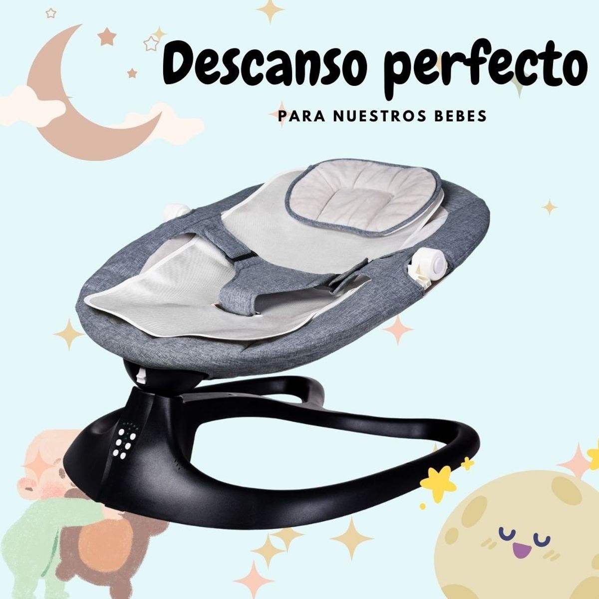 SUBE - Silla Mecedora Eléctrica Bebé Movimiento Lateral Bluetooth