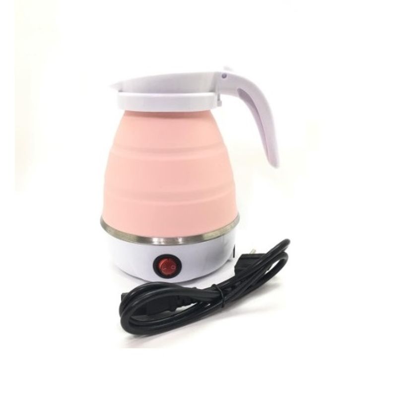 MILOPTS - Jarra Hervidora De Agua Plegable Eléctrico Viaje 600ml ROSADO