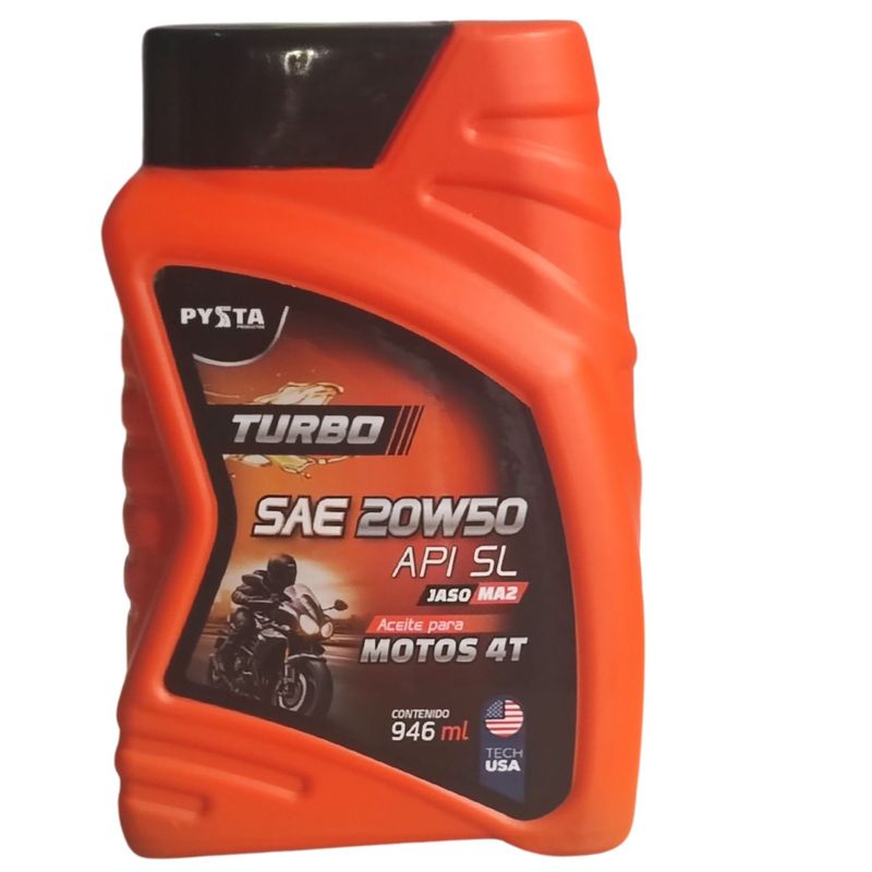 GENERICO - ACEITE MOTOR PYSTA TURBO 20W50 JASO MA2 API SL