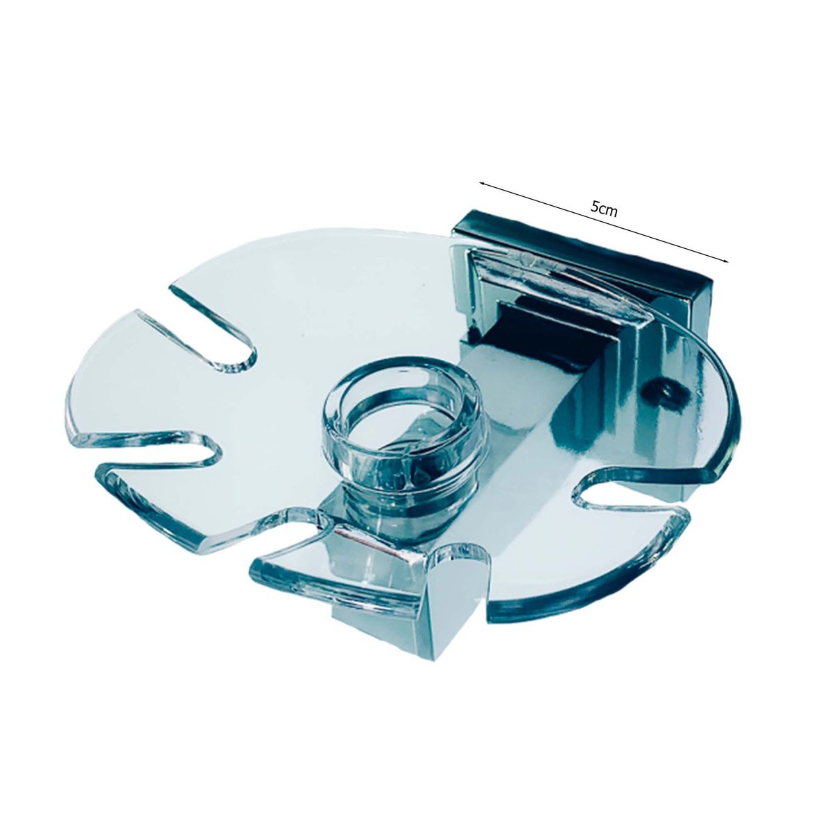 GENERICO - Cepillera Para Baño Cuadrado Cromado Salento