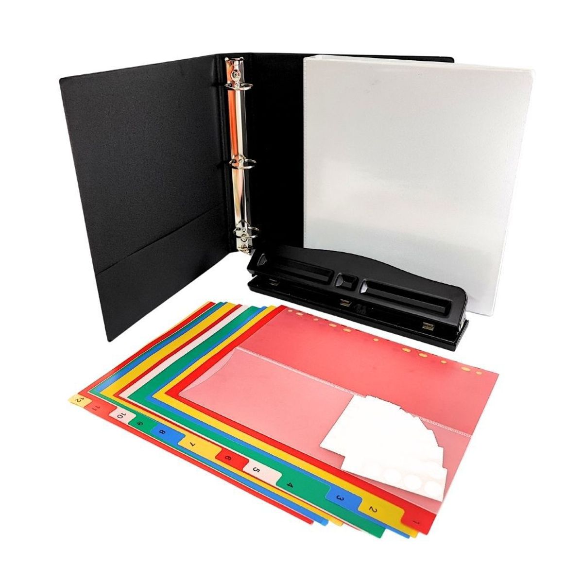 TRITON - Perforadora 3 Huecos + Folder X 2 + Separadores Y Refuerzos