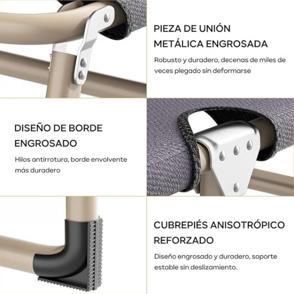 SUBE - Cama Plegable Para Exteriores Reclinable Camping-