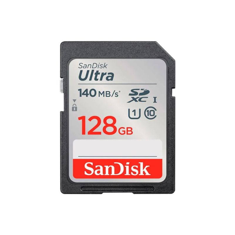 SANDISK - Memoria Sd 128 Gb Sandisk Ultra 140mb/s Sdxc Uhs-i - Camaras