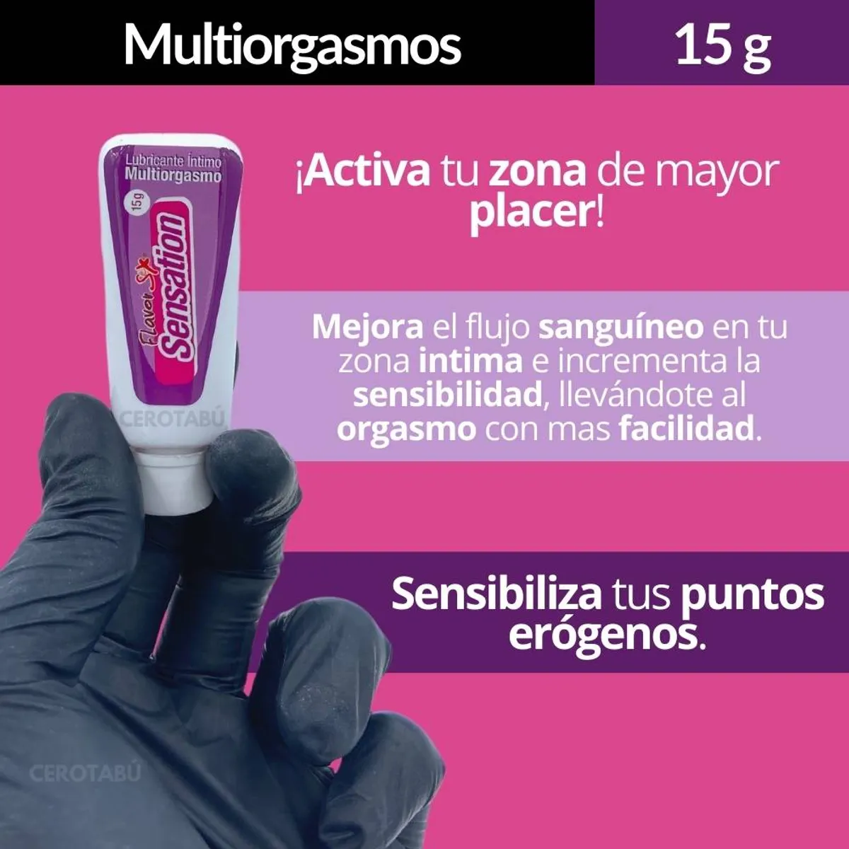 FLAVOR SEX - Lubricante Multiorgasmos Intimo Flavor Sex x15 g-