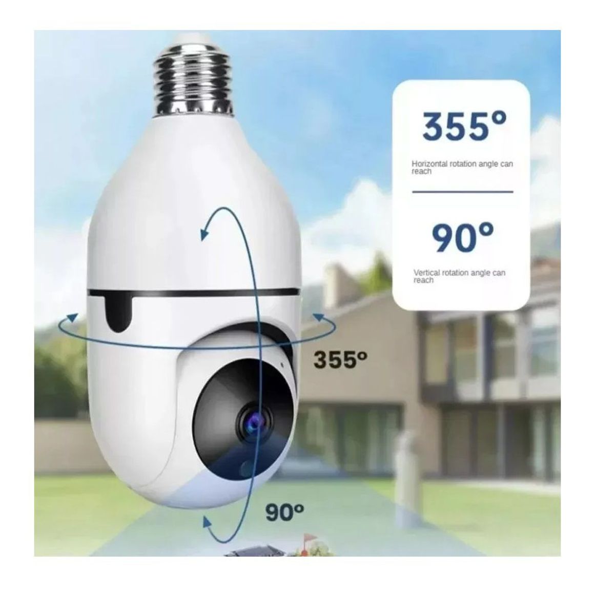 GENERICO - Camara Robotica ipTipo Bombillo Wifi 360° Vision Nocturna