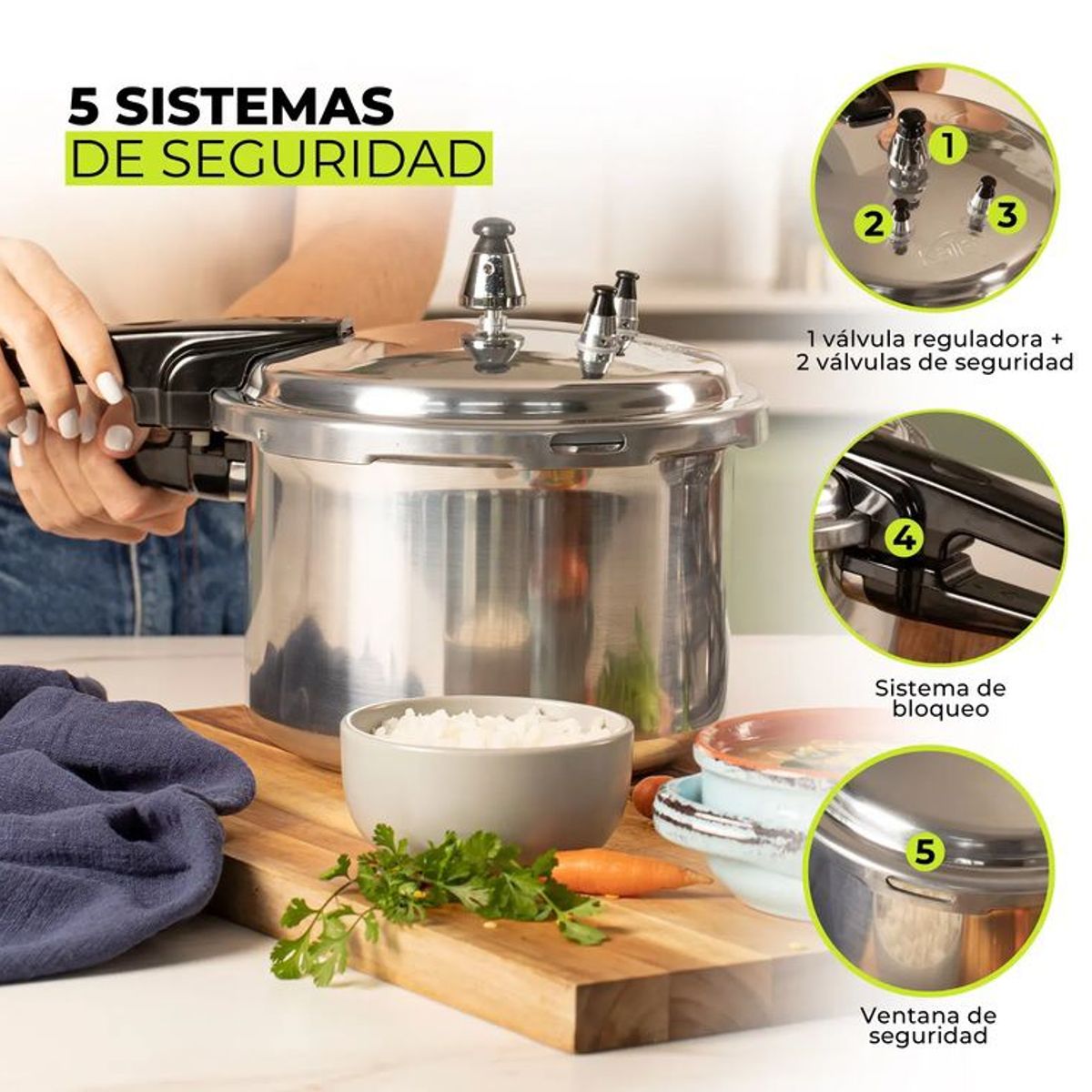 KALLEY - Olla a Presión KALLEY 4.2 Litros K-OPAL42