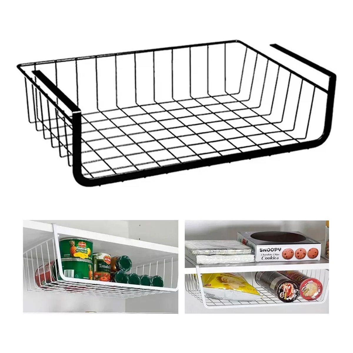 GENERICO - Cesta Organizadora De Cocina Estante Almacenamiento Metalico