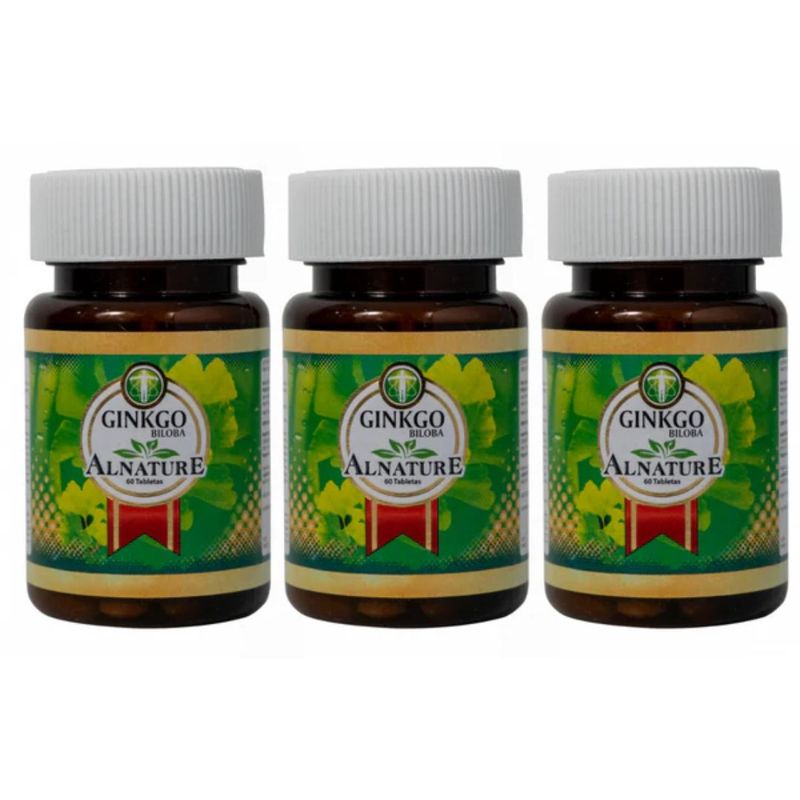 GENERICO - x3 Ginkgo biloba 60 capsulas - Alnature